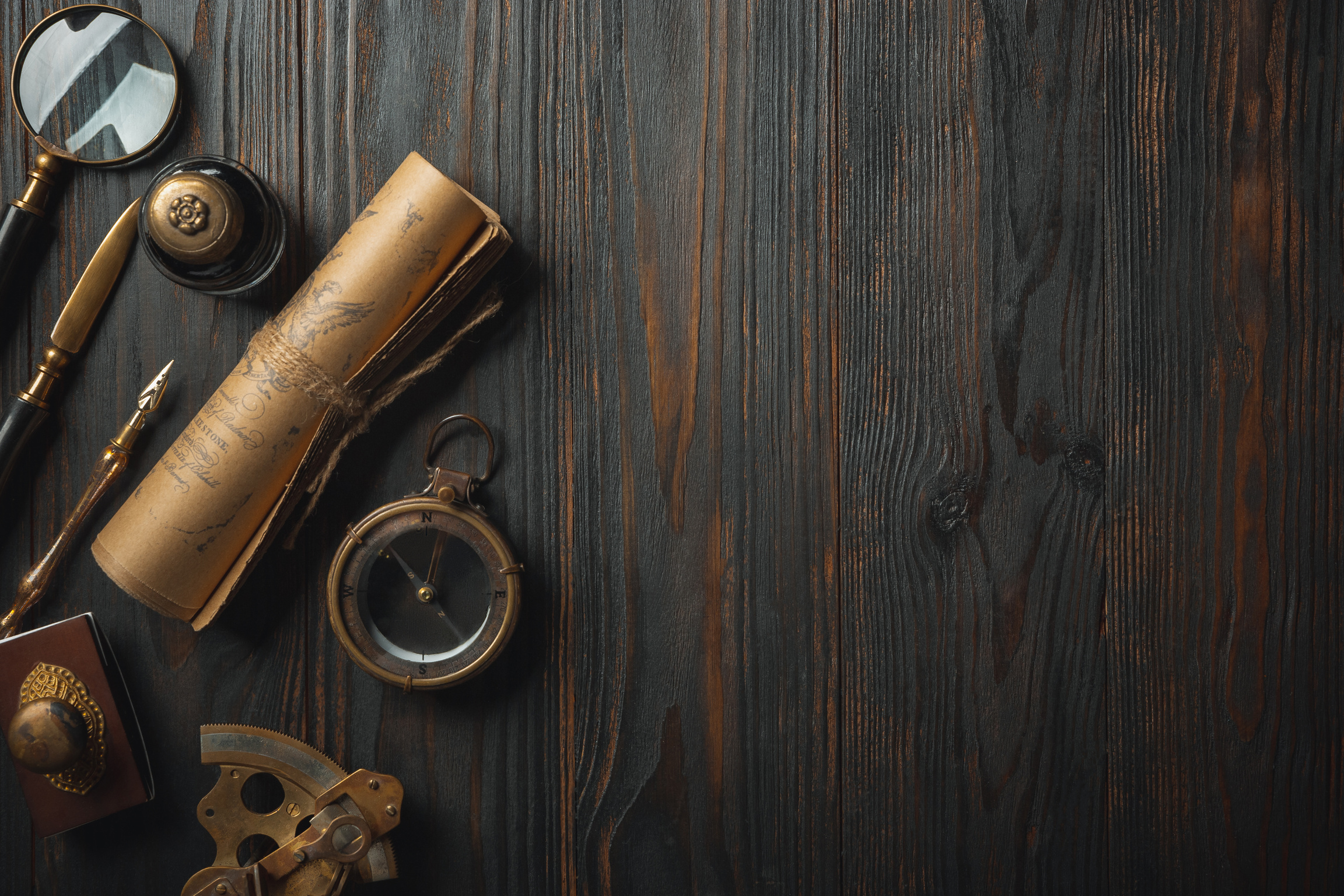 Old Fashioned Writing Materials Flat Lay 